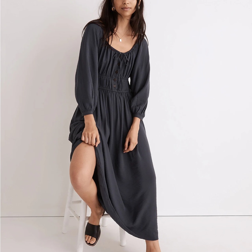 Madewell Charcoal Midi Dress